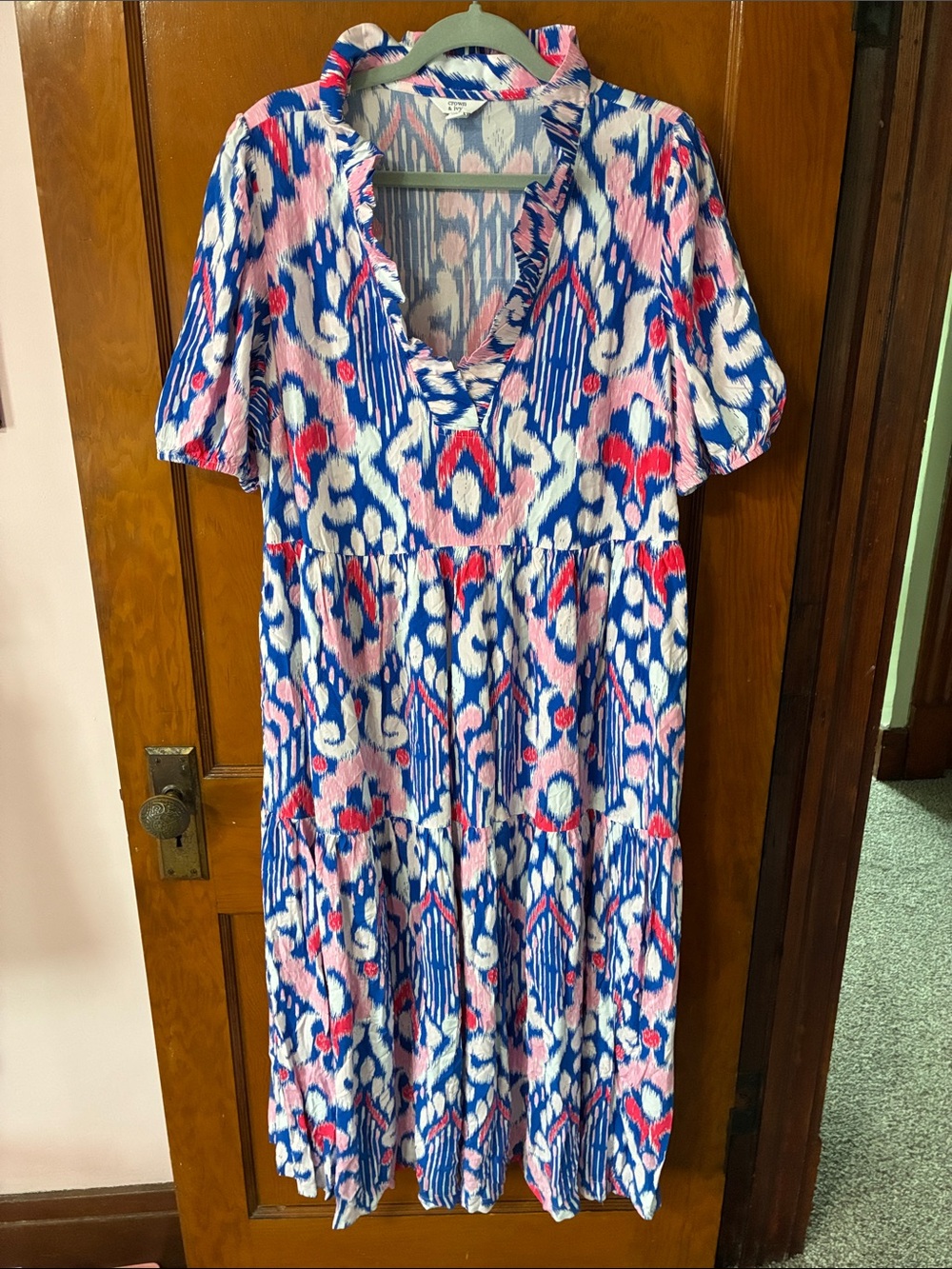 #38 - Crown & Ivy Vibrant Patterned Midi Dress